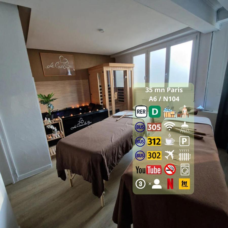 Derniere Reservations Avant Indisponibilite En Septembre Pour 12 Mois, Illimites Jacuzzi Spa Bain A Remous Interieur, Sauna Interieur, Parking Reserve, Vue Et Acces Parc, Prestations Uniques, 1Er Etage Corbeil-Essonnes Dış mekan fotoğraf